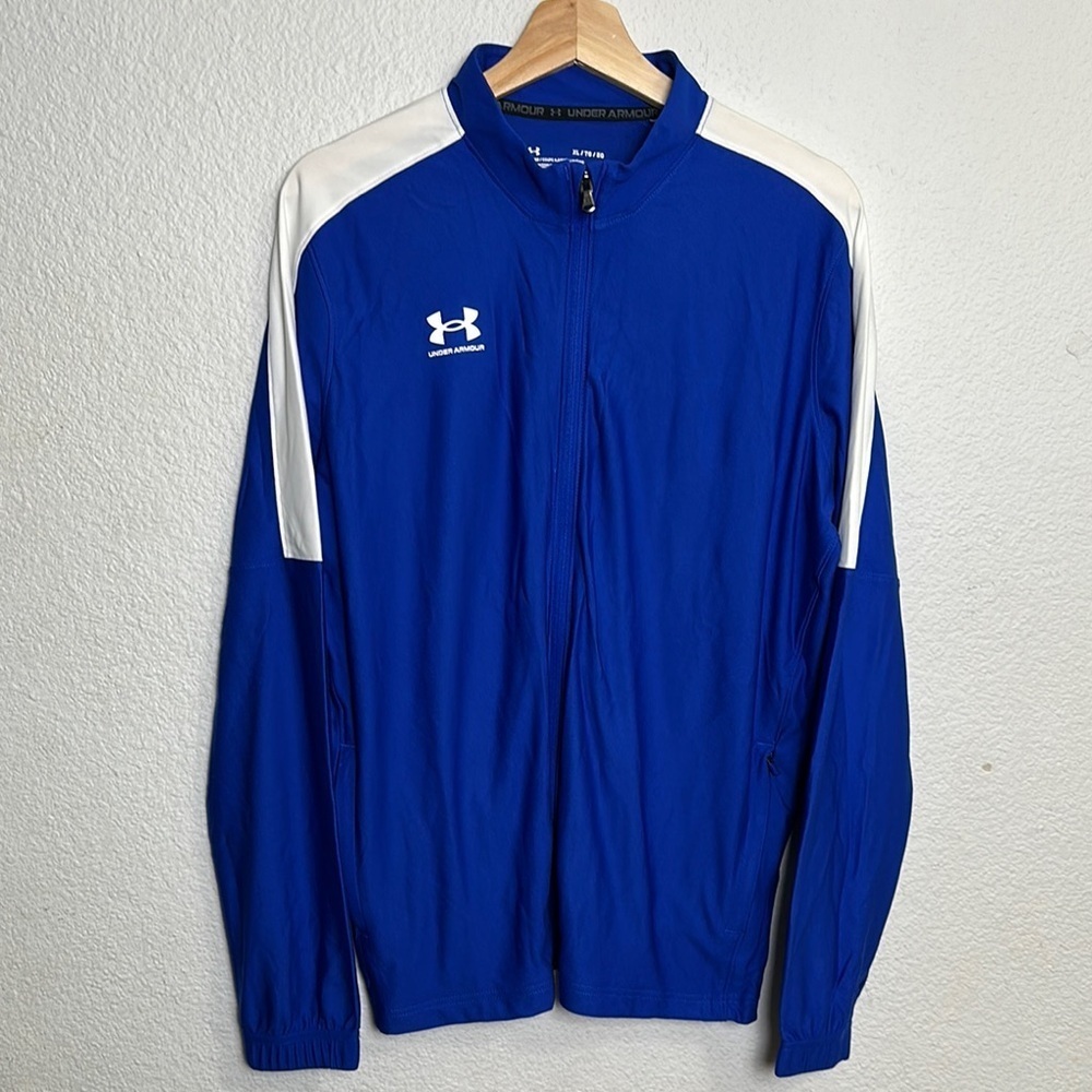 NEW Under Armour Women's Jacket Challenger Fitted Track‎ Full Zip Blue Size XL